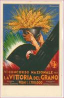 M3795 PUBBLICITARIA BATTAGLIA DEL GRANO 1929 ILLUSTRATORE BUSI NON VIAGGIATA - Busi, Adolfo