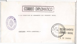 ARGENTINA CC CORREO OFICIAL DIPLOMATIC MAIL EMBAJADA ARGENTINA EN CHILE AGREGADO NAVAL - Officials