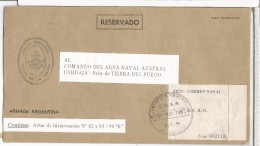 ARGENTINA CC CORREO OFICIAL NAVAL FUERZA DE LA INFANTERIA DE MARINA AUSTRAL - Dienstzegels