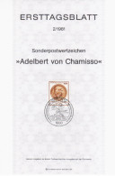 Germany Deutschland 1981-02 Adelbert Von Chamisso, German Poet Botanist Writer, Canceled In Berlin - 1981-1990