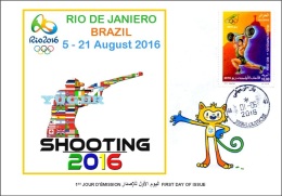 ALGERIE ALGERIA 2016 - FDC Olympic Games Rio 2016 Shooting Olympische Spiele Olímpicos Olympics Schießen - Sommer 2016: Rio De Janeiro