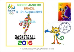ALGERIE ALGERIA 2016 - FDC Olympic Games Rio 2016 Basketball Olympische Spiele Olímpicos Olympics Baloncesto - Zomer 2016: Rio De Janeiro