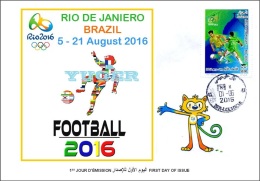 ALGERIE ALGERIA 2016 - FDC Olympic Games Rio 2016 Football Soccer Olympische Spiele Olímpicos Olympics - Zomer 2016: Rio De Janeiro