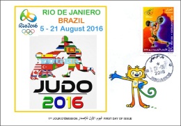 ALGERIE ALGERIA 2016 - FDC Olympic Games Rio 2016 Judo Olympische Spiele Olímpicos Olympics - Zomer 2016: Rio De Janeiro