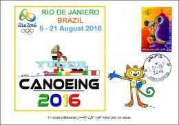 ALGERIE ALGERIA 2016 - FDC Olympic Games Rio 2016 Canoeing Canoe Olympische Spiele Olímpicos Olympics - Verano 2016: Rio De Janeiro