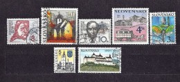 Slovakia  Slowakei 1994 - 1998 Gest ⊙ Mi 189, 205, 210, 265, 307, 320, 323. 7 Stamps. - Usados