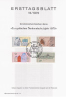 Germany Deutschland 1975 ETB ERSTTAGSBLATT "Europaisches Denkmalschutzjahr", Monument Protection Year, Bonn - 1974-1980