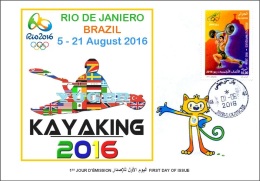 ALGERIE ALGERIA 2016 - FDC Olympic Games Rio 2016 Kayaking Canoe Kayak Olympische Spiele Olímpicos Olympics - Kanu