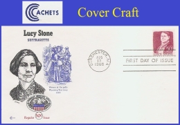 US #1293 U/A COVER CRAFT FDC   Lucy Stone - 1961-1970