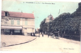 PLAISIR  La Grande Rue  Superbe éditiondes NG  Belle Colorisation  écrite TTB - Plaisir