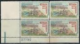 Corner Block -1964 USA Nevada Statehood 100th Anniversary Stamp Sc#1248 Map - Blocks & Sheetlets