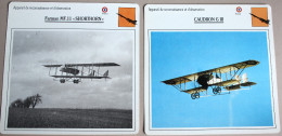 2 Fiche Aviation Farman MF 11 Shorthoren Caudron G III Armée Française WWI - Luchtvaart