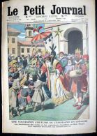 EPIPHANIE FETE DES ROIS FEVES  COUTUME DE L'EPIPHANIE EN ESPAGNE  ROIS MAGES  GRAVURE COULEUR  1914 - 1850 - 1899