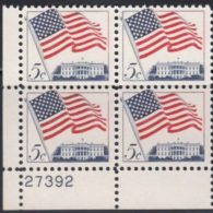 Corner Block -USA 1963 Flag Over White House Stamp Sc#1208? Architecture Post - Blocks & Sheetlets