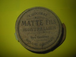 Ancienne Boite Publicitaire Chocolat MATTE Fils Montpellier - Chocolat