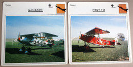 2 Fiche Aviation Chasseur WWI Albatros D.V Fokker D VII - Luchtvaart