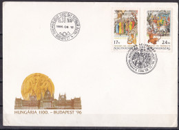 HUNGARY, 1996, Budapest, Premier Jour, FDC, Horse, Bow And Arrow, Soldiers - Lettres & Documents