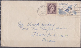 CANADA, 1957 Cover From Canada To India, Cancellation Reminding All To File INcome Tax Returns. - Covers & Documents