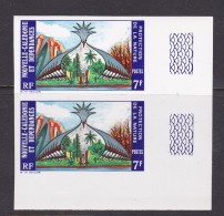 New Caledonia SG 538 1974 Nature Conservation Imperforated Pair MNH - Nuevos