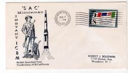 Lettre - Vandenberg  Air Force Base - 16/08/1966 - Rocket ICBM - Estados Unidos