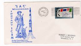 Lettre - Vandenberg  Air Force Base - 22/08/1966 - Rocket ICBM - Estados Unidos