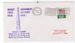 Lettre - Vandenberg  Air Force Base - 04/04/1968 -  Rocket BOMARC TARGET - Estados Unidos