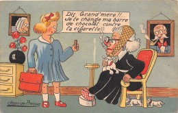 ¤¤  -    Illustrateur  " Jean De PREISSAC "  -  Dis Grand'Mère Je Te Change Ma Barre De Chocolat Contre Ta Cigarette - Preissac