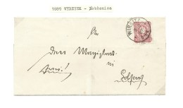 1889. GERMAN  OCCUPATION. ENTIRE  LETTER. WYRZYSK--ŁOBZENICA - ...-1860 Vorphilatelie