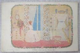 Cpa Litho Illustrateur WILLEBEEK LE MAIR Enfant Fille Robe Princesse Harpe Chambre Fenetre - Le Mair