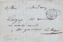 Paris Oblitérations - Lettre - Handstempel