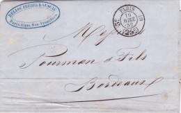 Paris Oblitérations - Lettre - Handstempel