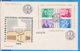 MUSIC BEETHOVEN COMPOSER EUROPA CEPT  ROMANIA FDC - FDC