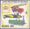 CNEP N°  13 De 1991 Bloc Alsace - Salon Philatélique De Mulhouse - Voiture + Camion Pompier + Locomative - CNEP