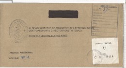 ARGENTINA CC CORREO OFICIAL NAVAL AREA NAVAL AUSTRAL USHUAIA - Officials
