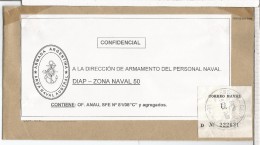 ARGENTINA CC CORREO OFICIAL NAVAL AREA NAVAL AUSTRAL USHUAIA - Oficiales