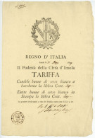 ROYAUME D’ITALIE (Regno D’Italia) – IMOLA, 31 Mars 1809. Très Bel Affiche, Parfait à Encadrer. Ca. 31 - Documents Historiques