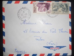 Oceanie , Lettre De Papeete 1955 Pour Toulon - Cartas & Documentos