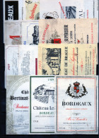 BORDEAUX - Lot 12 Etiquettes - N° 1 - Colecciones & Series