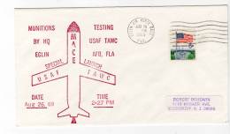 LETTRE ROCKET - U.S.A - EGLIN AIR FORCE BASE : 26/08/1969 - USAF TAWC (munitions Testing) - Estados Unidos