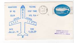 LETTRE ROCKET - U.S.A - EGLIN AIR FORCE BASE : 16/06/1970 - USAF TAWC (munitions Testing) - Estados Unidos