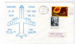 LETTRE ROCKET - U.S.A - EGLIN AIR FORCE BASE : 18/10/1970 - USF TAWC (munitions Testing) - Estados Unidos