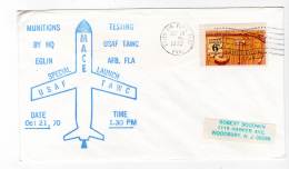 LETTRE ROCKET - U.S.A - EGLIN AIR FORCE BASE : 21/10/1970 - USF TAWC (munitions Testing) - Estados Unidos