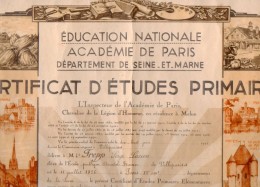 VP4833 - MELUN - Grand Certificat D´Etudes Primaires ( 51x 36 ) - Mr Serge,Lucien FREPP De VILLEPARISIS - Diplome Und Schulzeugnisse