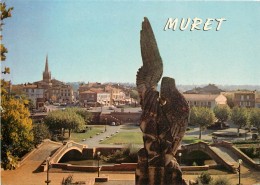 MURET VUE PANORAMIQUE SUR LE CENTRE VILLE SQUARE CLEMENT ADER MONUMENT - Muret