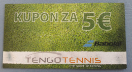 SLOVENIA - 5 Euro Tengo Coupon 2015  For Tennis Shop  UNC - Slowenien