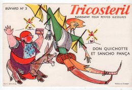 Juin16   75130    Buvard    Tricostéril    Don Quichotte - Produits Pharmaceutiques