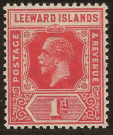 LEEWARD IS 1921 1d KGV SG 60 HM #UR263 - Leeward  Islands