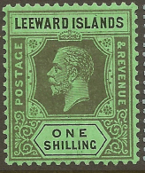 LEEWARD IS 1921 1/- KGV SG 73 HM #UR325 - Leeward  Islands