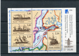 FINLANDE 1986 Y&T Bl 2** Bateaux Cote 18 - Blocks & Sheetlets