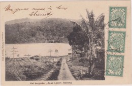 INDONESIE,INDONESIA,SABANG,EN 1907,ILE DE WEH,KOTA,ACEH,3 TIMBRES NEDERLANDSCH-INDIE,CHEMIN ANCIEN - Indonesien